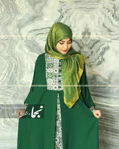خرید عبا زنانه سبز طرح سنتی