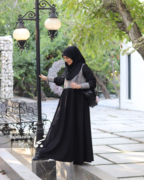 خرید مانتو عبایی مشکی
