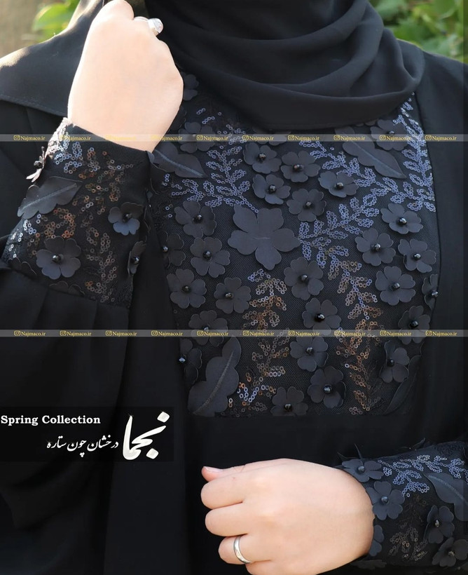 خرید مانتو عبایی مشکی