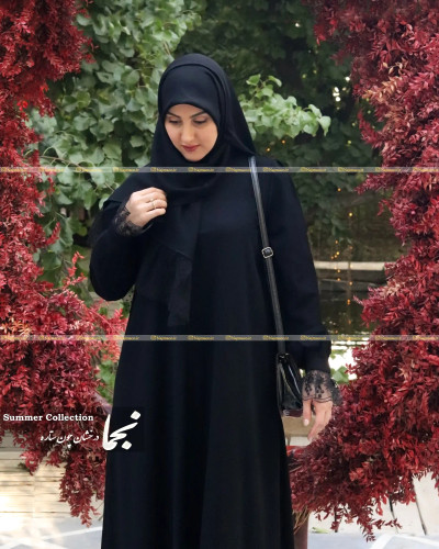 خرید آنلاین مانتو عبایی مشکی