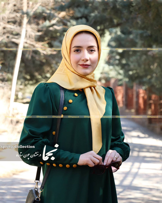 مانتو عبایی سبز