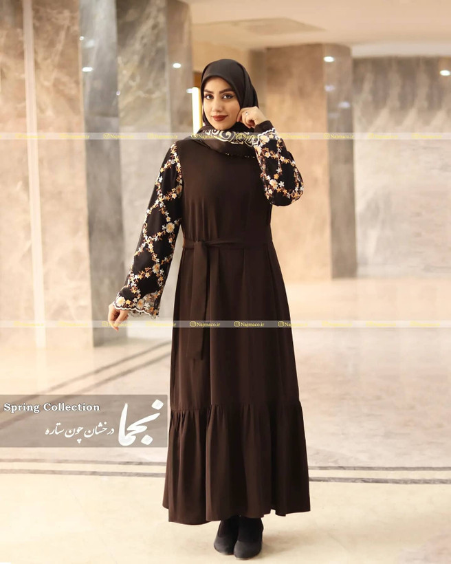 فروش مانتو عبایی سوزن دوزی