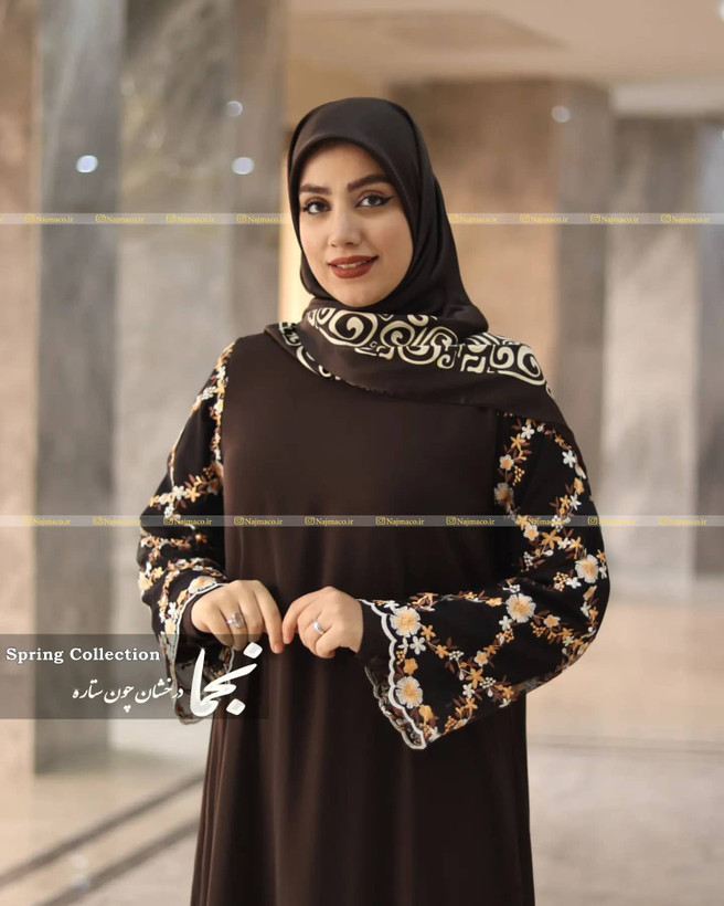 مانتو عبایی سوزن دوزی