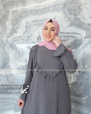 مانتو عبایی طوسی