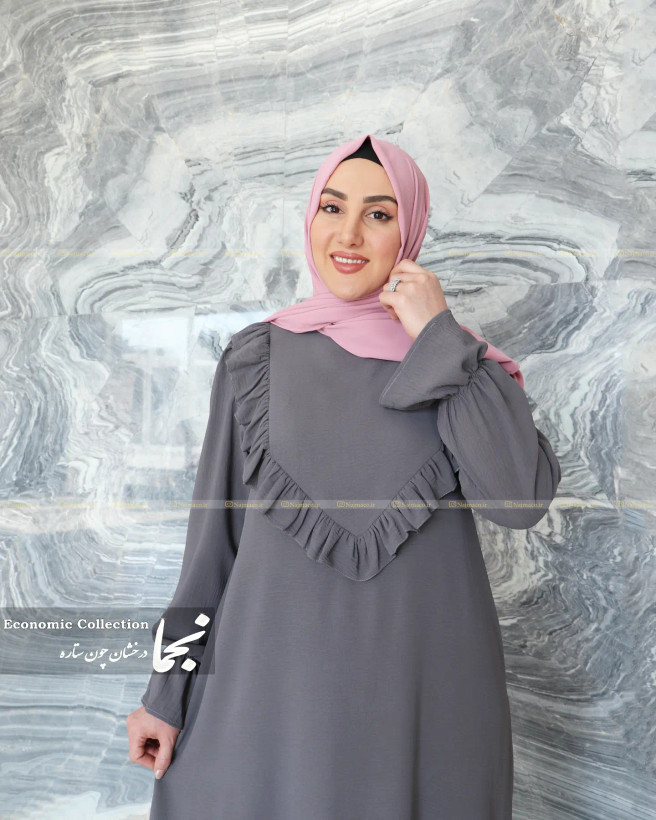 مانتو عبایی طوسی