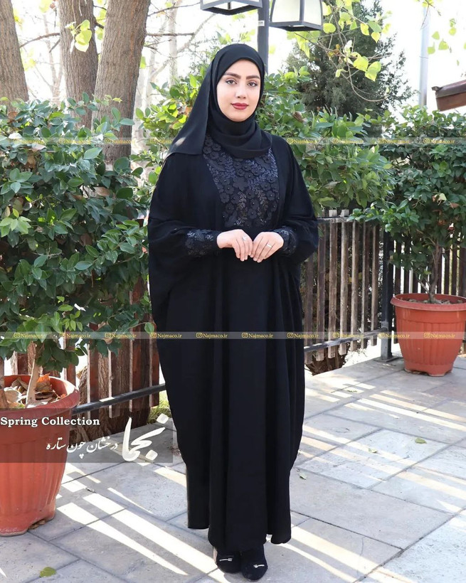 مانتو عبایی مشکی قیمت