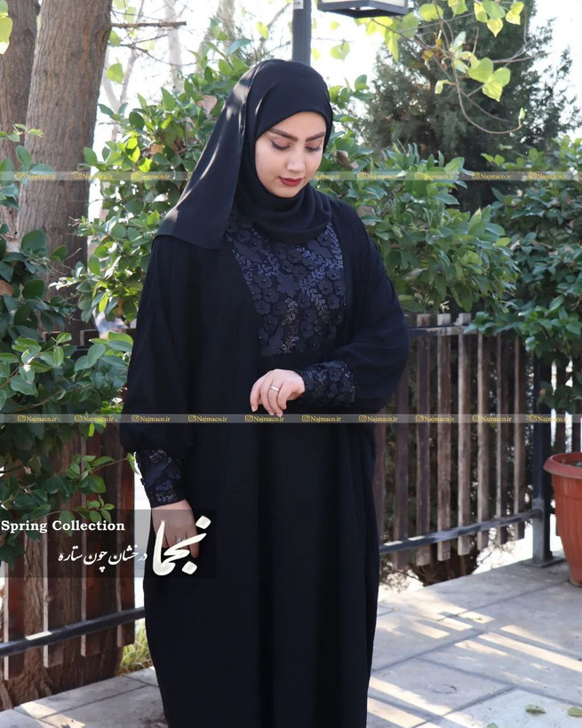 خرید مانتو عبایی دخترانه مشکی