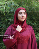 مانتو عبایی زرشکی