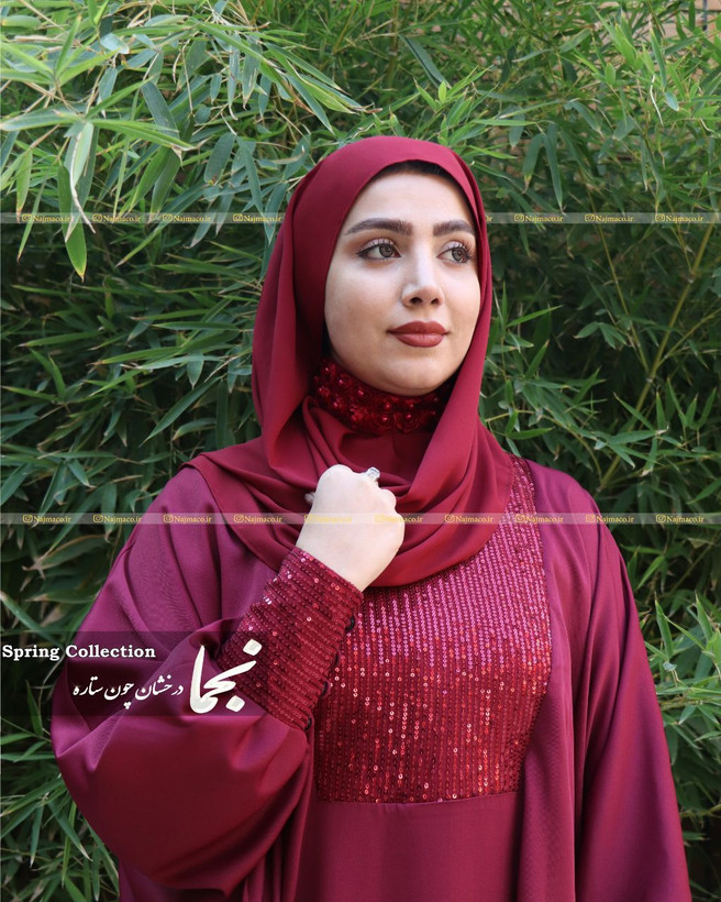 عبای تابان زرشکی