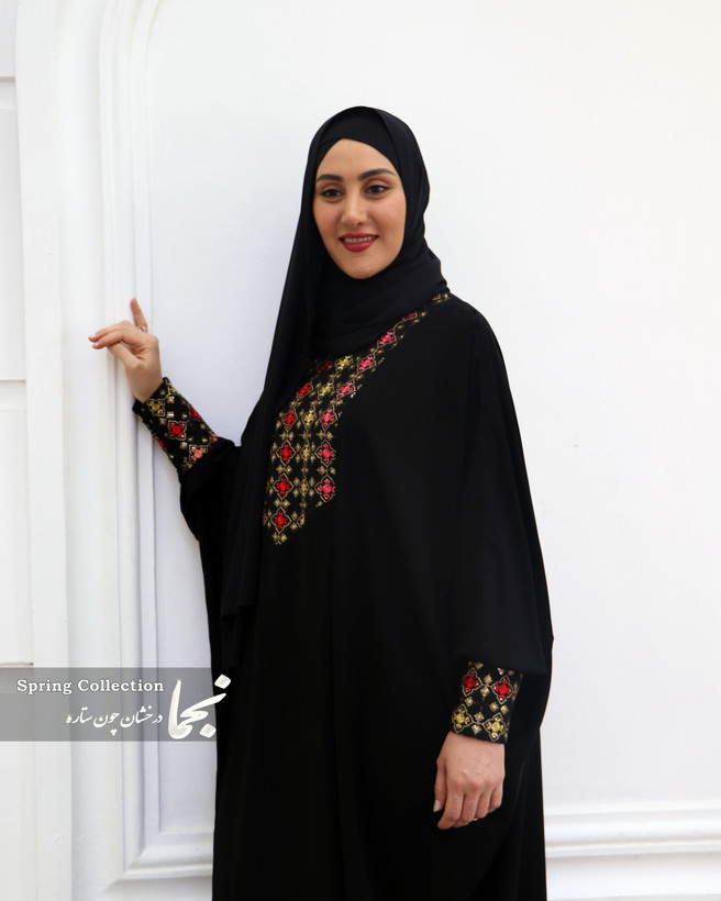خرید آنلاین عبا مشکی سوزن دوزی