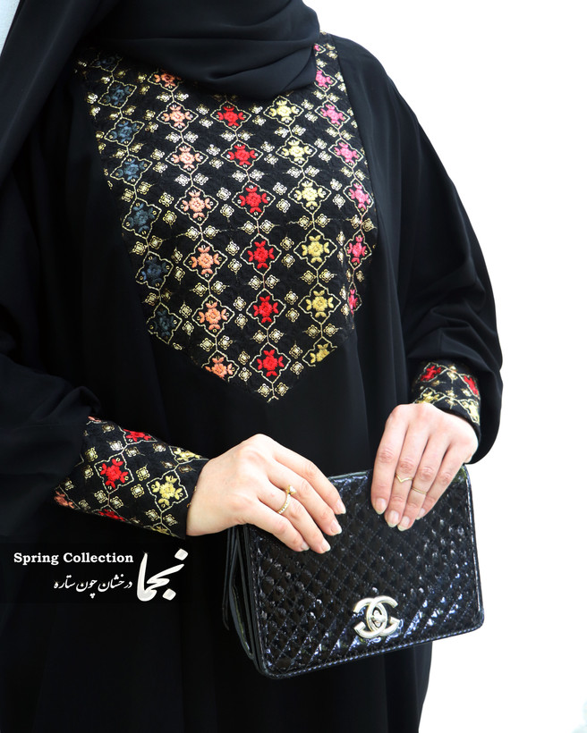 مانتو عبایی مجلسی مشکی