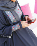 خرید مانتو عبایی سوزن دوزی الیزه