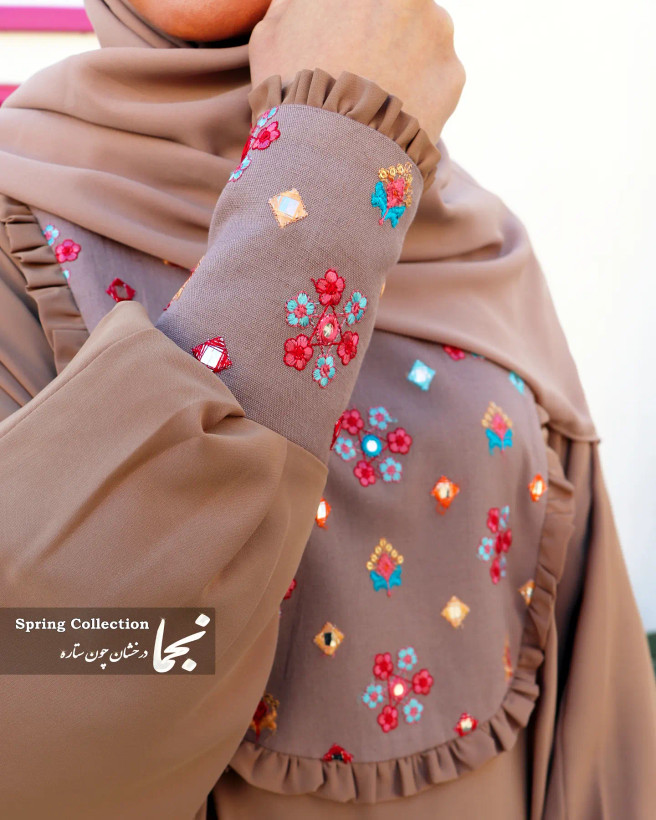 خرید مانتو عبایی سوزن دوزی در کرج