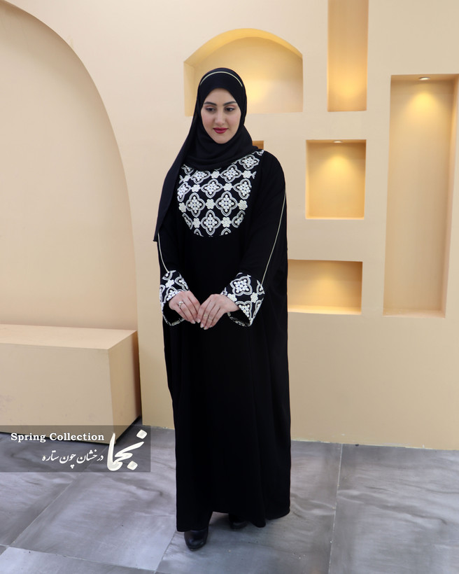 خرید عبا زنانه مخمل مشکی