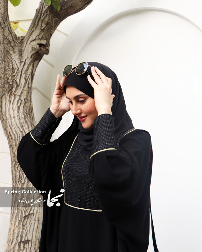 جدیدترین مدل عبا مشکی طلایی
