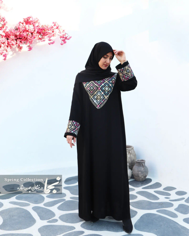 خرید مانتو عبایی سوزن دوزی در کرج