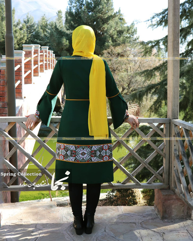 خرید مانتو پوشیده سبز