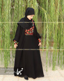 عبا سوزن دوزی گل قرمز