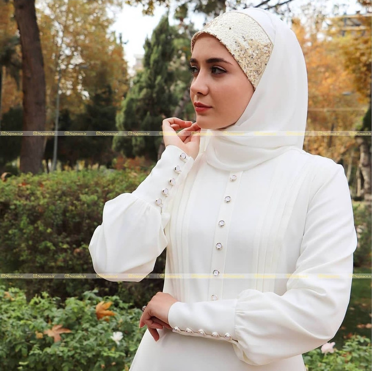 هد شال مجلسی سفید