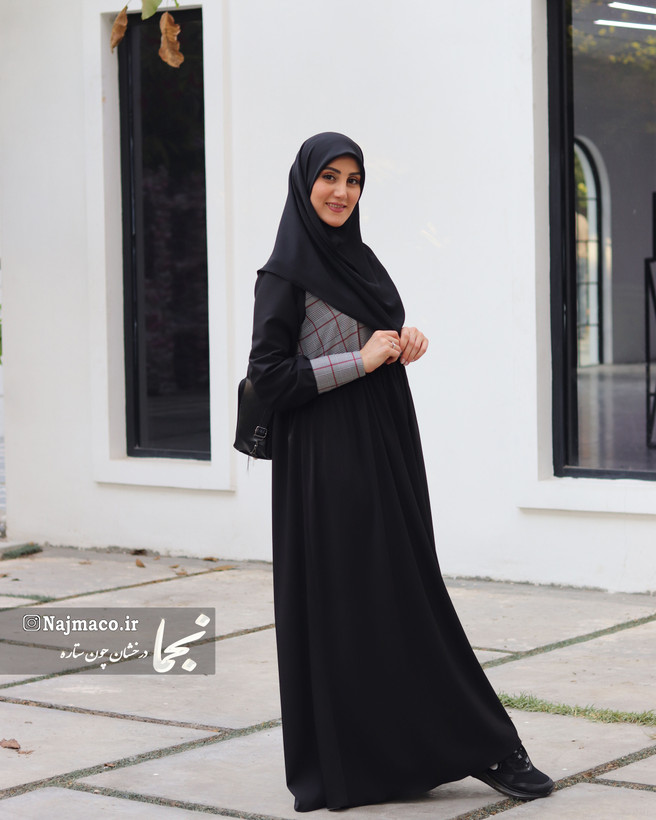 خرید مانتو عبایی مشکی