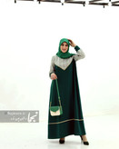خرید مانتو عبایی سبز