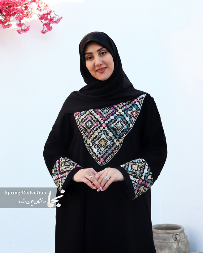 خرید روسری کرپ حریر مشکی