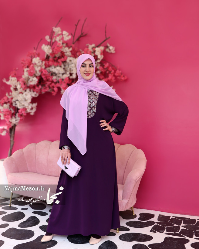 عبا زنانه رنگی