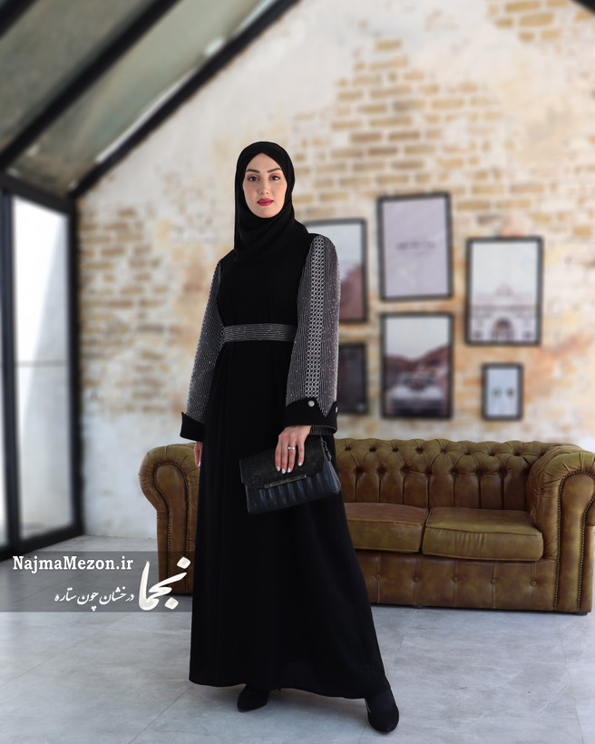 مانتو عبایی مشکی