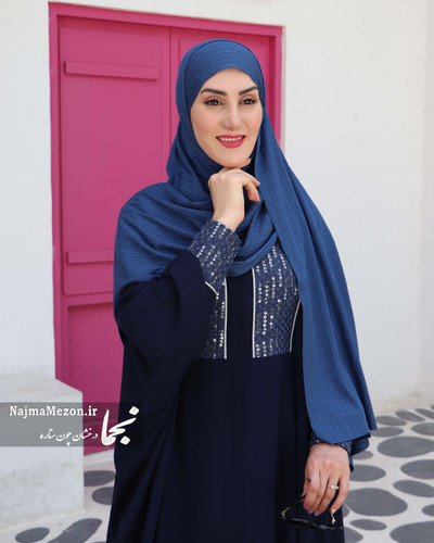 عبای مجلسی ضحی با سوزندوزی جین و پولکدوزی - مزون نجما