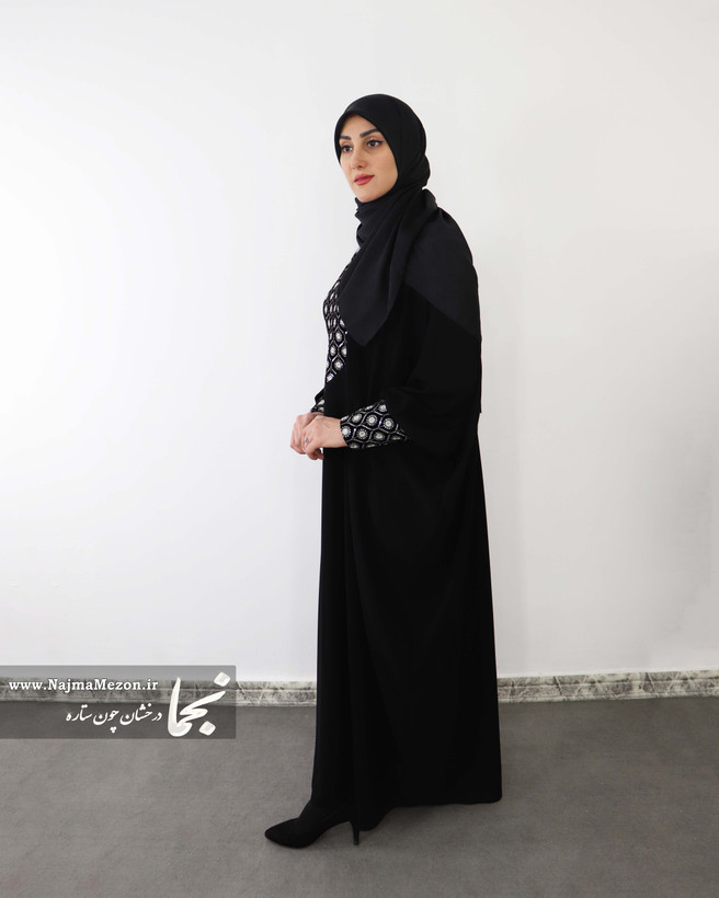 نمای پشت عبا زنانه مجلسی