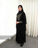 عبا زنانه مشکی | نمایش پشت عبای مریم