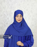 استایل هد شال پولکی مجلسی آبی کاربنی مدل تابان - مزون نجما
