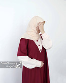 مانتو عبایی اسپرت زنانه آوین زرشکی، مناسب استایل روزمره - مزون نجما